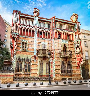 Barcelona, Spain - September 24, 2015: Casa Vicens in Barcelona. Built by architect Gaudi. Stock Photo