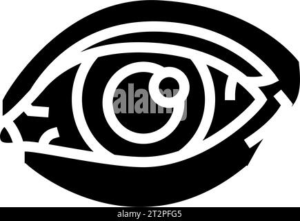 yellowing the skin eyes disease symptom glyph icon vector illustration Stock Vector