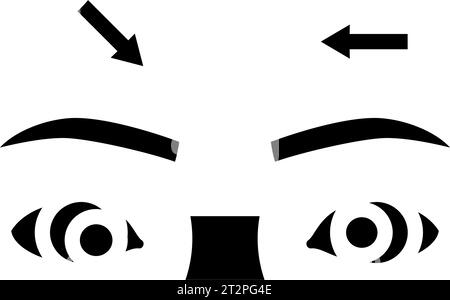 uncontrolled eye movements disease symptom icon doodle illustration ...