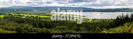 panoramic view of Loch Lomond from Conic Hill, near Balmaha, Scotland, UK Stock Photo