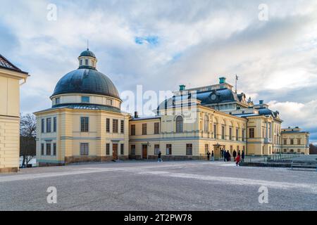 Drottningholm Palace is on UNESCO's World Heritage list. It is the most well-preserved royal castle built in the 1600s in Sweden Stock Photo