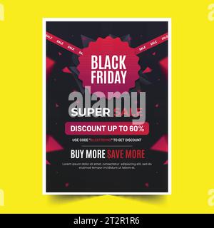 gradient black friday poster set design vector illustration Stock Vector