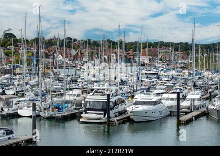 Marina at Lymington, Hampshire, England Stock Photo