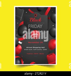 gradient black friday poster set design vector illustration Stock Vector
