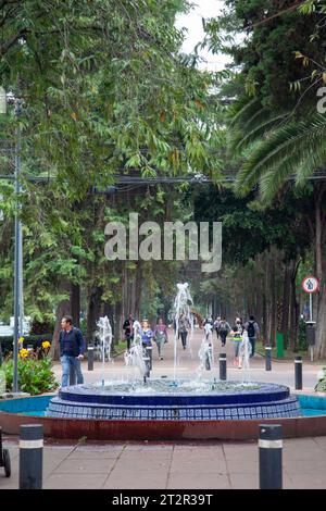 Central Reservation Walkway of Ave Horation in Polanco neighbourhood, Mexico City, Mexico Stock Photo