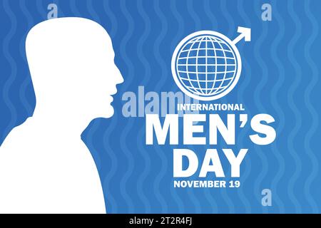 International Men's Day Vector illustration. November 19. Holiday concept. Template for background, banner, card, poster with text inscription. Stock Vector