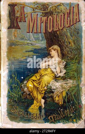 Narciso Mendez Bringa (1868-1933) - Front cover of Saturnina Calleja's La Mitologia, Madrid, 1892 Stock Photo