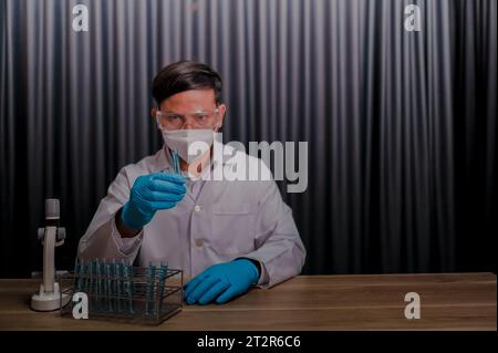 Scientists are experimenting in the lab. Stock Photo