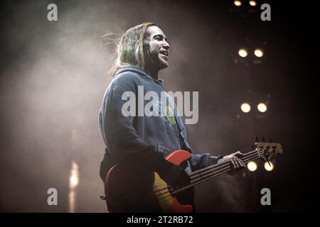 Fall Out Boy in concerto al Mediolanum Forum di Assago (MI). Foto di Davide Merli per www.rockon.it Stock Photo