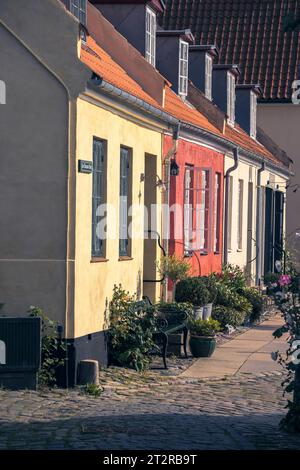 Typical Colorful Houses in Dragor, Denmark Stock Photo