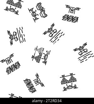 drone commercial use seamless pattern vector Stock Vector Image & Art ...