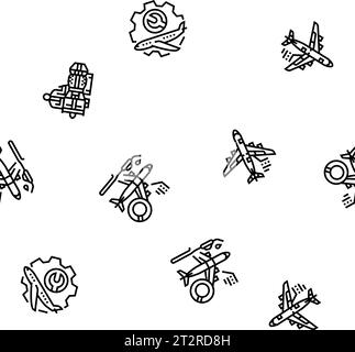 aircraft mechanic seamless pattern vector Stock Vector Image & Art - Alamy