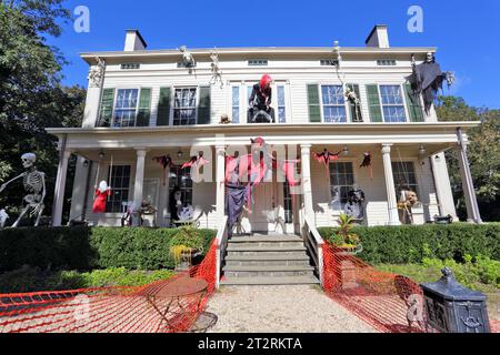 Halloween haunted house St. James Long Island NY Stock Photo