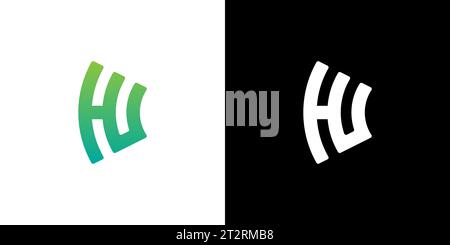 HU logo, HU Monogram, Initial HU Logo, Letter HU logo, Icon, Vector Stock Vector