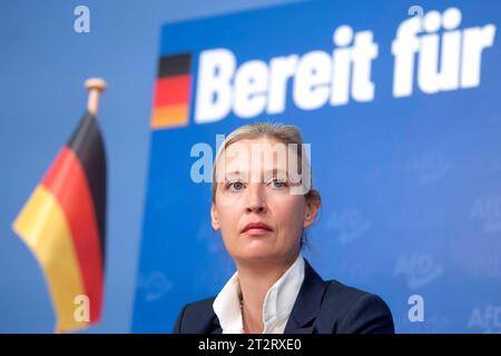 Alice Weidel, AfD DEU, Deutschland, Germany, Berlin, 09.10.2023 Alice ...