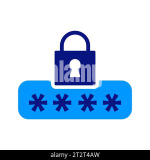 Hidden asterisk pincode with Padlock, Password, Lock, Encryption, Key person, Pincode, Security pin, Cyber security. Lock privacy. Admin account. Stock Photo