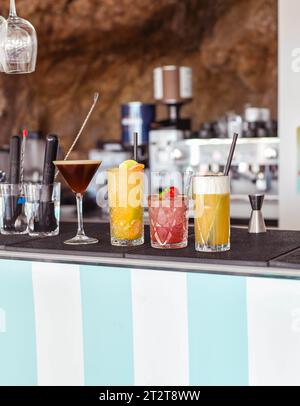 Daiquiris cocktails made by a professional bartender Stock Photo