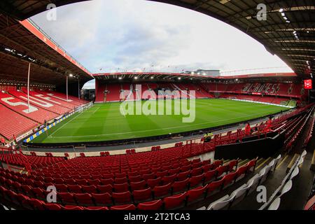 Sheffield, UK. 21st Oct, 2023. Interior Stadium view ahead of the Premier League match Sheffield United vs Manchester United at Bramall Lane, Sheffield, United Kingdom, 21st October 2023 (Photo by Conor Molloy/News Images) in Sheffield, United Kingdom on 10/21/2023. (Photo by Conor Molloy/News Images/Sipa USA) Credit: Sipa USA/Alamy Live News Stock Photo