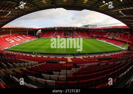 Sheffield, UK. 21st Oct, 2023. Interior Stadium view ahead of the Premier League match Sheffield United vs Manchester United at Bramall Lane, Sheffield, United Kingdom, 21st October 2023 (Photo by Conor Molloy/News Images) in Sheffield, United Kingdom on 10/21/2023. (Photo by Conor Molloy/News Images/Sipa USA) Credit: Sipa USA/Alamy Live News Stock Photo