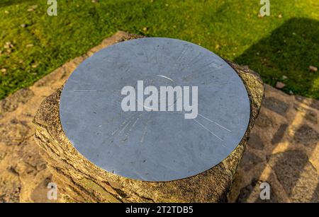 Aerial view of the Dunkery hill, the highest point of Exmoor, England Stock Photo