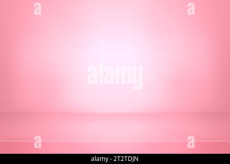 Pink color studio background. Abstract empty room with soft light