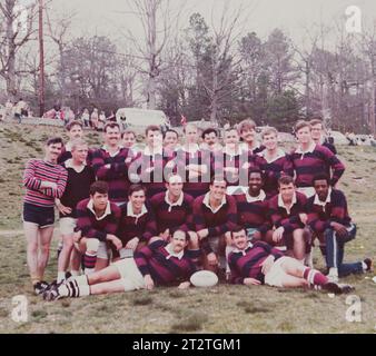 1975 Fort Benning, rugby team pose for their team picture, United States Stock Photo