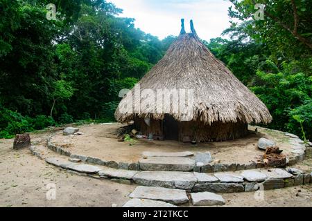 Kogi Village at Sierra Nevada de Santa Marta Stock Photo