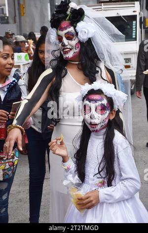 The Catrina parade in Mexico city Stock Photo