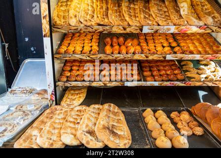 A variety of Breads at a bakery. Stock Photo