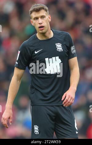 Krystian Bielik #6 of Birmingham City during the Sky Bet Championship match Middlesbrough vs Birmingham City at Riverside Stadium, Middlesbrough, United Kingdom, 21st October 2023  (Photo by Gareth Evans/News Images) Stock Photo