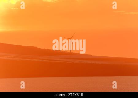 View on Teide and Teneriffe from gran Canaria at sunset. Stock Photo