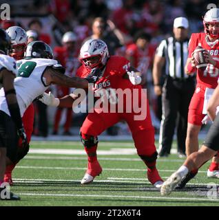 October 21, 2023 - New Mexico Lobos offensive lineman Isaiah Sillemon #70 during a game between the New Mexico Lobos and the Hawaii Rainbow Warriors at University Stadium in Albuquerque, NM - Michael Sullivan/CSM Stock Photo