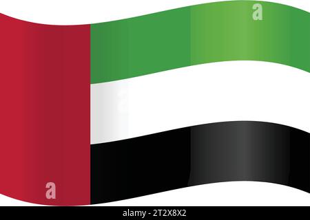 United Arab Emirates official flag's vector colors a vector representation Stock Vector