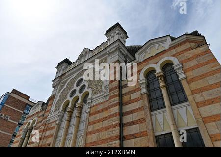 SOFIA, BULGARIA - APRIL 15, 2023: Building of Sofia Synagogue in city of Sofia Stock Photo