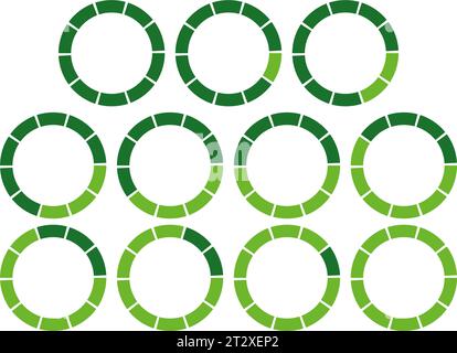 Simple green gradient progress bar, infographic, Vector Illustration Stock Vector