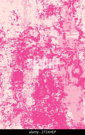 Distressed pink grunge texture as abstract background. Stock Vector