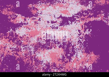 Distressed purple grunge texture as abstract background. Stock Vector