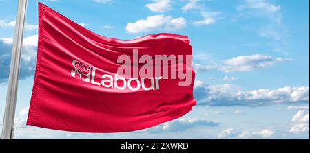 UK Labour Party flag Stock Photo