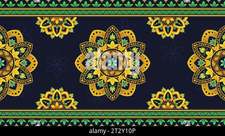 Luxury bright mandala decorative patterns design for textiles Stock Vector