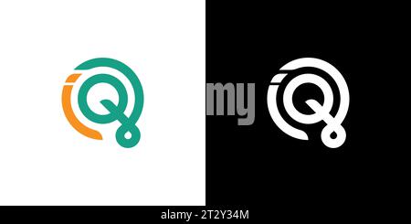 iQ logo, iQ monogram, initials iQ icon, letter iQ logo, icon, vector Stock Vector
