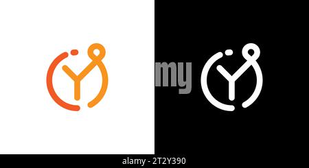 iY logo, iY monogram, initials iY icon, letter iY logo, icon, vector Stock Vector