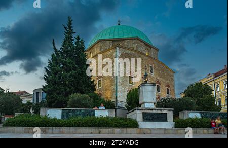 PECS, HUNGARY - 17 AUGUST 2022: Candlemas Church of the Blessed Virgin Mary, known as the Mosque of Pasha Qasim  Stock Photo
