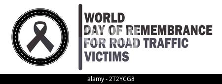 World Day of Remembrance for Road Traffic Victims. Holiday concept. Template for background, banner, card, poster with text inscription. Vector Stock Vector