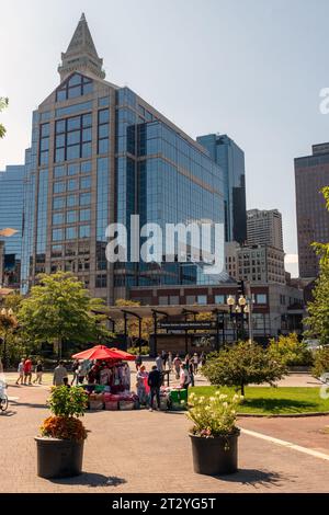 Christopher Columbus Waterfront Park, Boston, Massachusetts Stock Photo