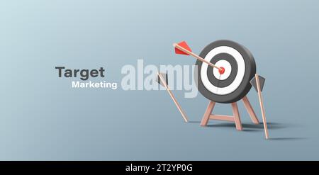 Archery target ring with and without arrows hitting bullseye. Dartboard ...