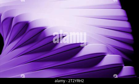 Abstract spinning tower formed by the tiles. Design. Vertical rotating spiral. Stock Photo