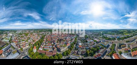 Ngermany View Aerial view to the city of Ravensburg, a beautiful district town in ...