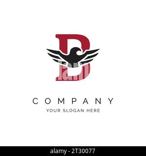 B Letter Logo, Eagle wings logo, Falcon Logo Template vector illustration design Icon Symbol. Alphabet B with Eagle symbol Stock Vector