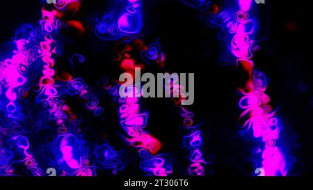 Abstract animate stained background. Motion. Blurred stripes of round stains like inks in ln water surface. Stock Photo