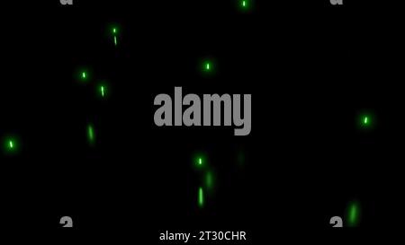 Falling bright particles with reflection on black background. Design ...